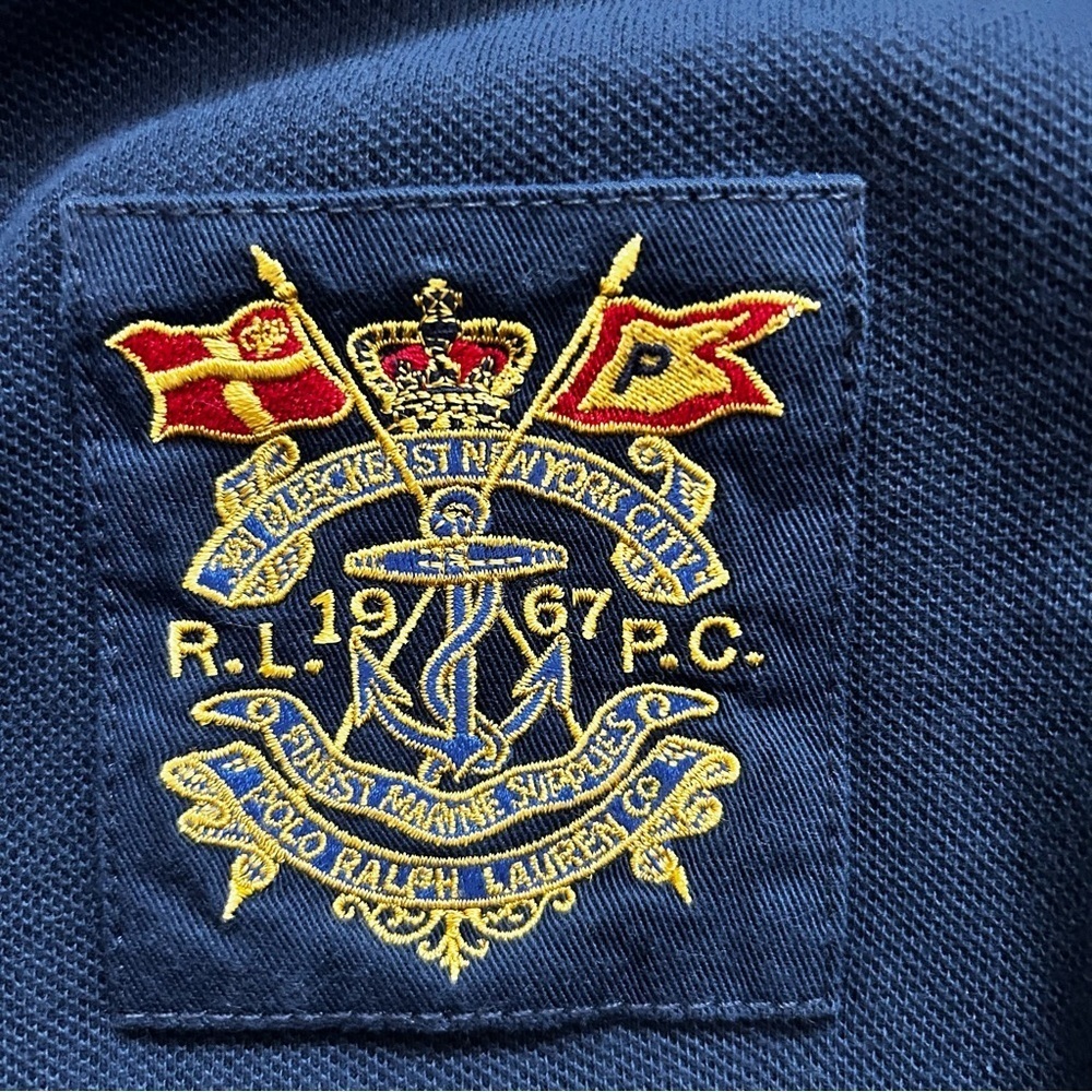 Polo Ralph Lauren Custom Fit Navy Polo Shirt - Picture 3 of 8